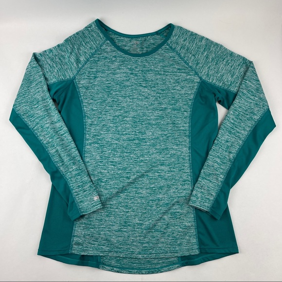 Danskin Now Tops - Danskin Now Athletic Shirt Womens Large 12-14 Green Long Sleeve